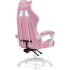 Кресло игровое Rodas пластик/экокожа, белый/розовый/белый 67x60x122 см - фото 121575880