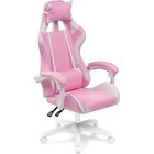Кресло игровое Rodas пластик/экокожа, белый/розовый/белый 67x60x122 см - фото 121575881