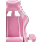 Кресло игровое Rodas пластик/экокожа, белый/розовый/белый 67x60x122 см - фото 121575884