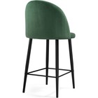 Стул барный Амизуре металл/велюр, черный/зеленый 48x53x95 см 10510748