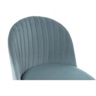 Стул на металлокаркасе Gabi 1 металл/велюр, черный/голубой 50x53x79 см - Фото 6