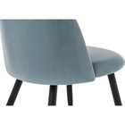 Стул на металлокаркасе Gabi 1 металл/велюр, черный/голубой 50x53x79 см - Фото 8