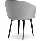 Стул на металлокаркасе Моншау крутящийся velutto 52, металл/велюр, черный/серый 60x53x83 см   105107 10510752