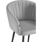 Стул на металлокаркасе Моншау крутящийся velutto 52, металл/велюр, черный/серый 60x53x83 см   105107 10510752