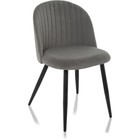 Стул на металлокаркасе Gabi 1 металл/велюр, черный/темно-серый 50x53x79 см - Фото 2
