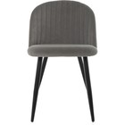 Стул на металлокаркасе Gabi 1 металл/велюр, черный/темно-серый 50x53x79 см - Фото 4
