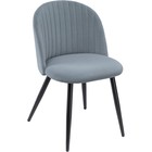 Стул на металлокаркасе Gabi 1 металл/велюр, черный/серый 50x53x79 см - Фото 5