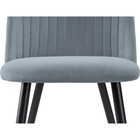 Стул на металлокаркасе Gabi 1 металл/велюр, черный/серый 50x53x79 см - Фото 6