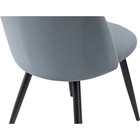 Стул на металлокаркасе Gabi 1 металл/велюр, черный/серый 50x53x79 см - Фото 8