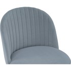 Стул на металлокаркасе Gabi 1 металл/велюр, черный/серый 50x53x79 см - Фото 9