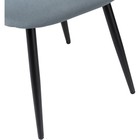 Стул на металлокаркасе Gabi 1 металл/велюр, черный/серый 50x53x79 см - Фото 10