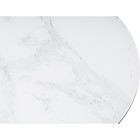 Журнальный стол Роб металл, мрамор белый/черный 45x45x50 см - фото 121969981