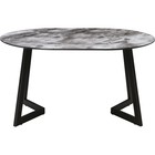 Стол стеклянный Алингсос металл, черный/мрамор серый 100x100x76 см  (артикул 10510776)  большой выбор товаров оптом и в розницу по низким ценам с доставкой