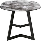 Стол стеклянный Алингсос металл, черный/мрамор серый 100x100x76 см  (артикул 10510776)  большой выбор товаров оптом и в розницу по низким ценам с доставкой