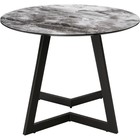 Стол стеклянный Алингсос металл, черный/мрамор серый 100x100x76 см  (артикул 10510776)  большой выбор товаров оптом и в розницу по низким ценам с доставкой
