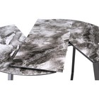 Стол стеклянный Алингсос металл, черный/мрамор серый 100x100x76 см  (артикул 10510776)  большой выбор товаров оптом и в розницу по низким ценам с доставкой