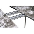 Стол стеклянный Алингсос металл, черный/мрамор серый 100x100x76 см  (артикул 10510776)  большой выбор товаров оптом и в розницу по низким ценам с доставкой