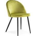 Стул на металлокаркасе Dodo металл/велюр, черный/зеленый 52x55x77 см 10510783