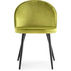Стул на металлокаркасе Dodo металл/велюр, черный/зеленый 52x55x77 см 10510783