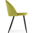 Стул на металлокаркасе Dodo металл/велюр, черный/зеленый 52x55x77 см 10510783