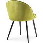 Стул на металлокаркасе Dodo металл/велюр, черный/зеленый 52x55x77 см 10510783