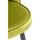 Стул на металлокаркасе Dodo металл/велюр, черный/зеленый 52x55x77 см 10510783