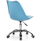 Компьютерное кресло Kolin металл/экокожа/пластик, хром/голубой 49x56x78 см - Фото 4