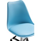 Компьютерное кресло Kolin металл/экокожа/пластик, хром/голубой 49x56x78 см - Фото 5