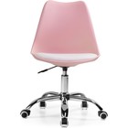 Компьютерное кресло Kolin металл/экокожа /пластик, хром/розовый/белый 49x56x78 см - Фото 2