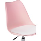 Компьютерное кресло Kolin металл/экокожа /пластик, хром/розовый/белый 49x56x78 см - Фото 5
