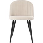 Стул на металлокаркасе Gabi 1 металл/велюр, черный/бежевый 50x53x79 см - Фото 2