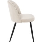 Стул на металлокаркасе Gabi 1 металл/велюр, черный/бежевый 50x53x79 см - Фото 3