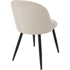 Стул на металлокаркасе Gabi 1 металл/велюр, черный/бежевый 50x53x79 см - Фото 4