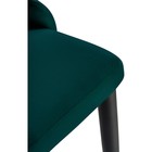 Стул на металлокаркасе Kora металл/велюр, черный/зеленый 47x57x89 см - Фото 7