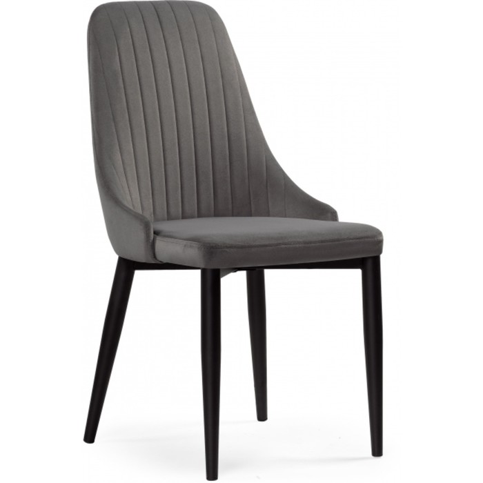 Стул для кухни Kora, на металлокаркасе, цвет чёрный/тёмно-серый - Фото 1