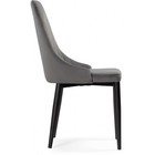 Стул для кухни Kora, на металлокаркасе, цвет чёрный/тёмно-серый - Фото 3