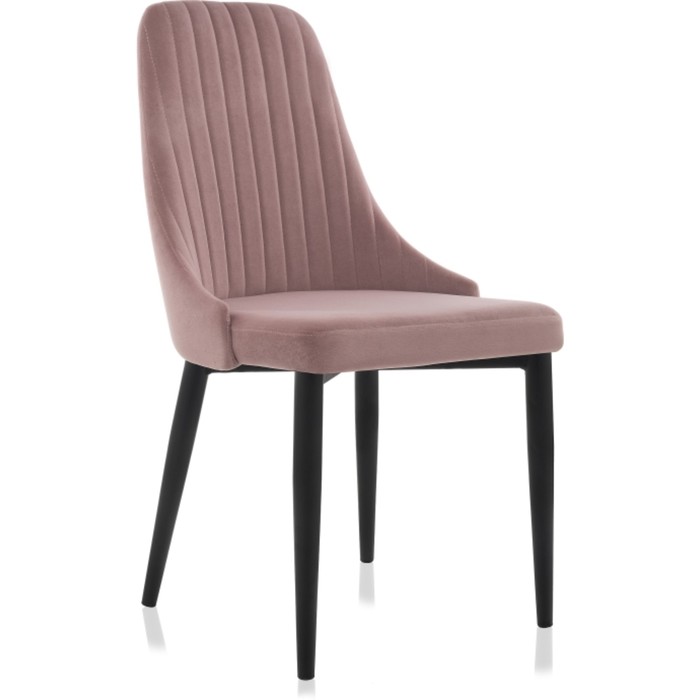 Стул для кухни Kora, на металлокаркасе, цвет чёрный/розовый - Фото 1