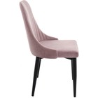 Стул для кухни Kora, на металлокаркасе, цвет чёрный/розовый - Фото 2