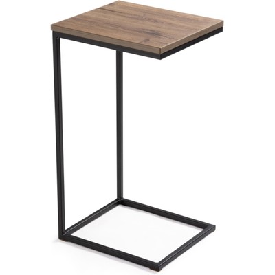 Журнальный стол Геркулес металл, дуб велингтон/черный 30x34x62 см