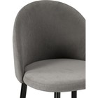 Стул барный Амизуре металл/велюр, черный/серый 48x53x95 см 10510837