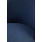 Стул барный Амизуре металл/велюр, черный/синий 48x53x95 см - Фото 7