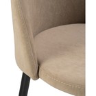 Стул барный Амизуре металл/велюр, черный/бежевый 48x53x95 см 10510839