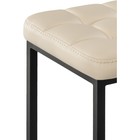 Табурет Байя металл/экокожа, черный/бежевый 35x35x45 см 10510861