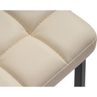 Табурет Байя металл/экокожа, черный/бежевый 35x35x45 см 10510861