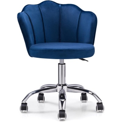 Компьютерное кресло Bud металл/велюр, хром/синий 56x54x70 см
