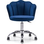 Компьютерное кресло Bud металл/велюр, хром/синий 56x54x70 см - Фото 2