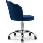Компьютерное кресло Bud металл/велюр, хром/синий 56x54x70 см - Фото 3