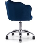 Компьютерное кресло Bud металл/велюр, хром/синий 56x54x70 см - Фото 4