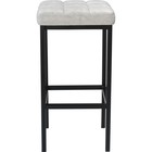 Стул барный Лофт металл/экокожа, черный/серый 34x34x65 см - Фото 2