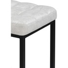 Стул барный Лофт металл/экокожа, черный/серый 34x34x65 см - Фото 3